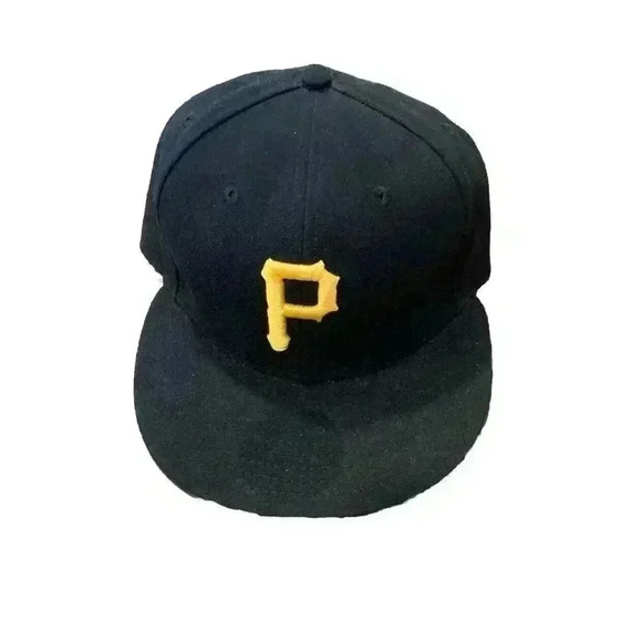Pittsburgh Pirates New Era MLB Hat 100% Wool 7 1/2 Plain Logo - Picture 1 of 8